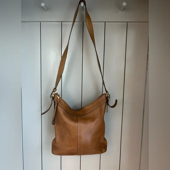 Coach Legacy Cross Body Bag 9325 Tan Brown Leather - Picture 1 of 7
